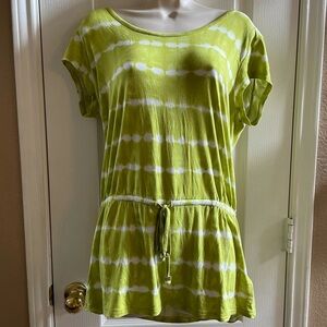 Michael Kors lime white tie dye shirt medium